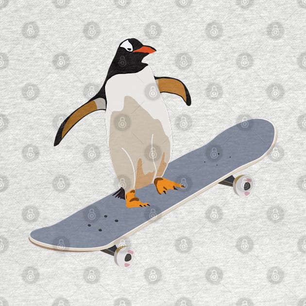 Skateboard Penguin by smoochugs